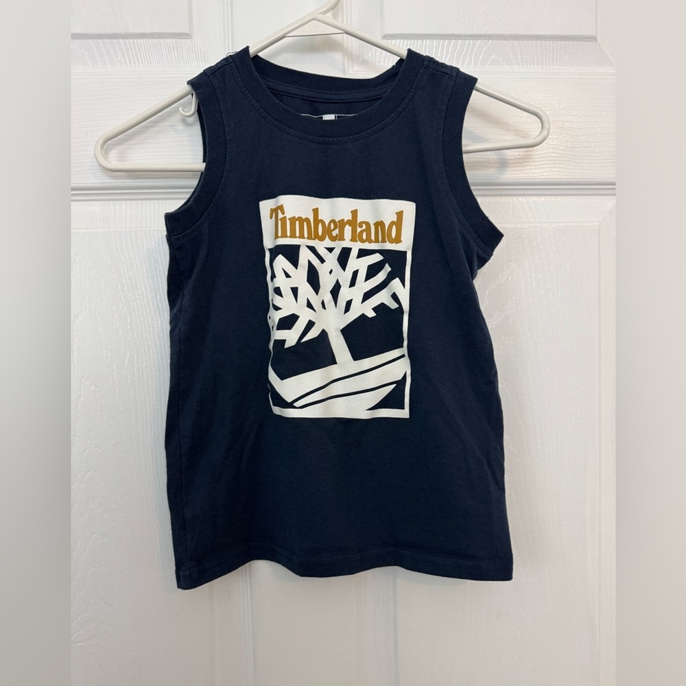 Timberland Kids Black and White Tank Top